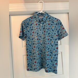 Southern Tide Blue Graphic Polo Shirt